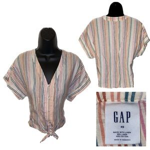 Gap Women's Short Sleeve Button down Blouse Size XS